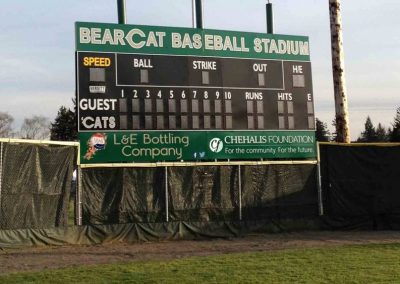 W.F. West High School Baseball Field and Scoreboard