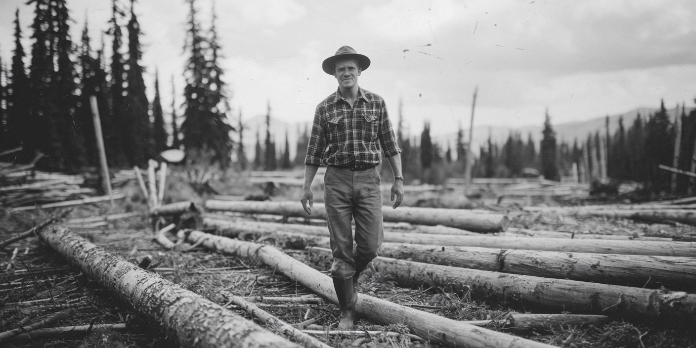 vintage logger mockup